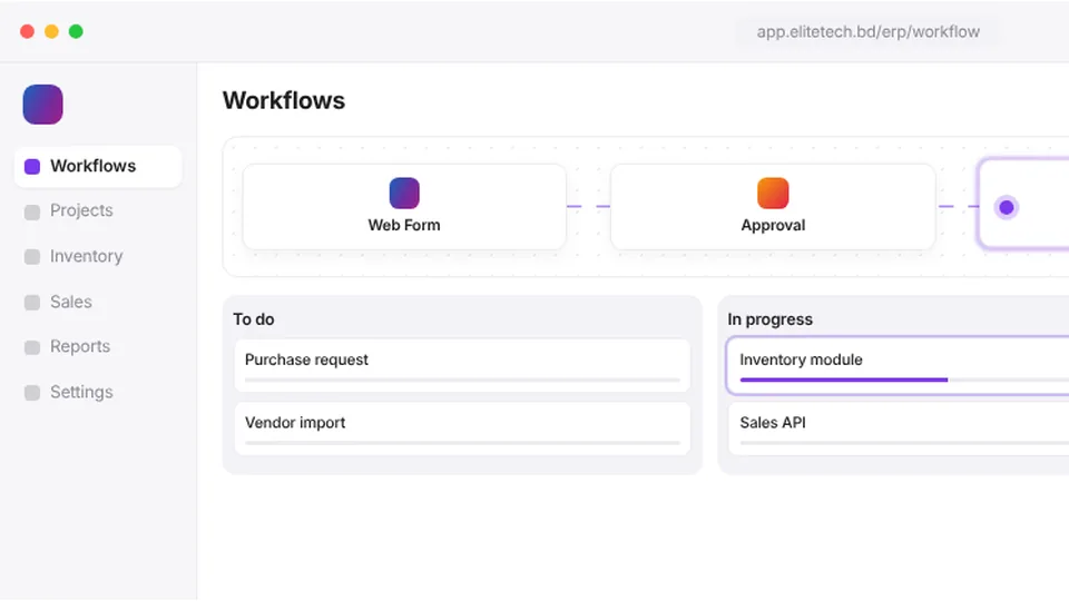 Custom Software Development software dashboard screenshot