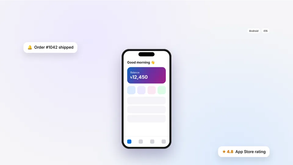 Mobile App Development software dashboard screenshot